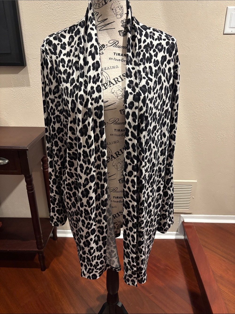NWOT Leopard Print Open Cardigan - Black & White